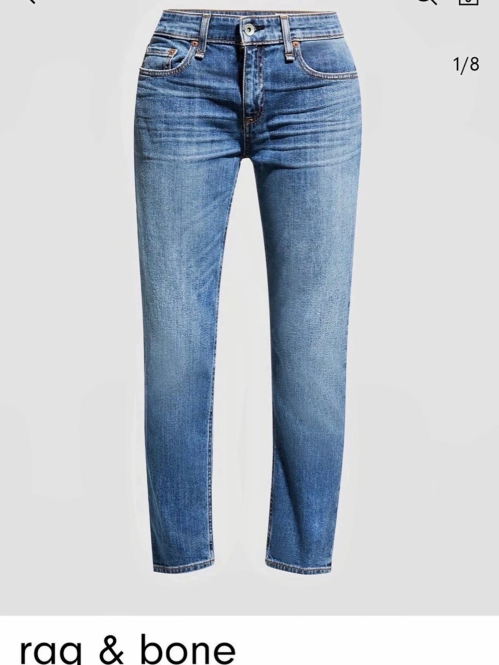 rag & bone The Dre Low Rise Slim Boyfriend Jean Jeans Blue Waist 26